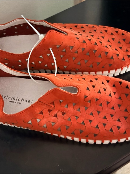 Eric Michael Shoes - Eric Michael Orange Woven Slip-On Shoes